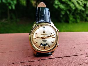 Bulova Accutron 14kt Solid Gold 