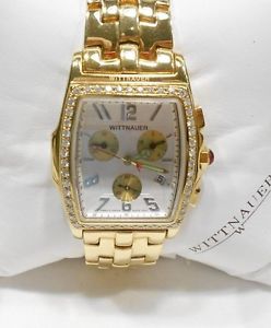 WITTNAUER WATCH, GOLDTONE, DIAMOND WATCH, OR8515 SWISS MADE 2547, 120TH ANNIVERS