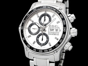 Free Shipping Pre-owned Men's EBEL 1911 Discovery Chrono E 9750 L 62 Silver