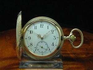 14kt 585 GOLD SAVONETTE SPRUNGDECKEL TASCHENUHR