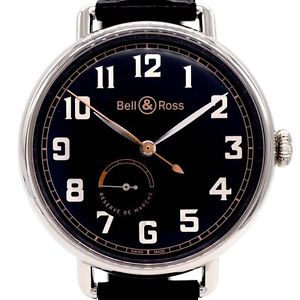 Free Shipping Pre-owned Bell & Ross BRWW197-HER-ST Power Reserve SS / Leather