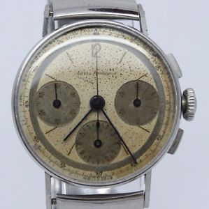 VINTAGE Girard Perregaux 30.5mm Mens Steel Chronograph Watch Universal cal.281