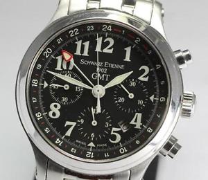 Auth SCHWARZ ETIENNE Olympia The Sporty GMT Automatic SS Men's watch