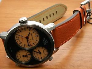 Glycine Airman 7 Crosswise Montre hommes 3841. 16SL GMT horloge XXL Automatique