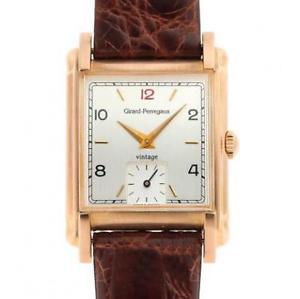 Free Shipping Pre-owned GIRARD PERREGAUX Vintage 1994 Silver 2550 Hand Winding