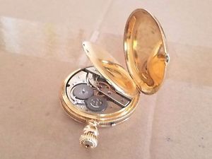 1850's Edward Terregauce Locle 18K Gold Pocket Watch 100 Grams Exc Working Cond