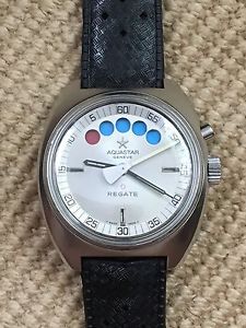 Vintage Aquastar Regate Yacht Timer Excellent Condition Serviced 40mm Watch