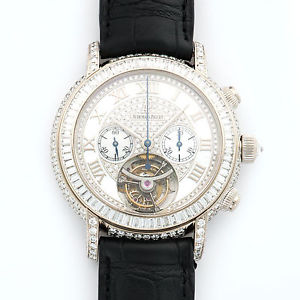 Audemars Piguet Chrono Tourbillon Baguette Diamond Watch Ref. 26083BC