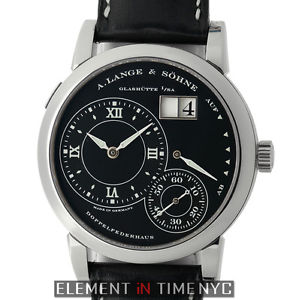 A. Lange & Sohne Grand Lange 1 Luminous Blk Dial 18k White Gold 39mm 115.029 B+P