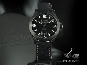 Eberhard Aiglon Grande Taille Automatic Watch, SW 200-1, PVD, 41mm, Black, 5 atm