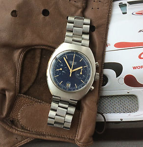 Vintage watch HEUER pre Carrera NOS new old stock chronograph Valjoux 7734