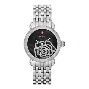 MICHELE WOMEN'S 36MM STEEL BRACELET & CASE QUARTZ ANALOG WATCH MWW03T000031