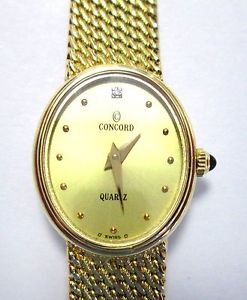 Incredible 14k yellow gold lady's Concord watch