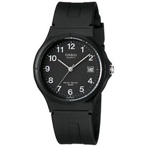 Casio MW59-1BV Mens Black Dial Analog Quartz Watch with Resin Strap