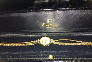 18ct Gold & Diamond Kutchinsky Ladies Wrist Watch