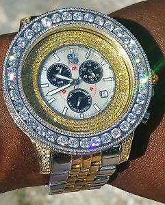 XLNC White And Yellow Diamond Watch