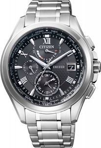CITIZEN wristwatch EXCEED eco-drive radio clock AT9054-57E Men