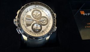 HAMILTON SILVER DIAL BLACK SILICONE STRAP MEN WATCH H77726351 AUTOMATIC PRESTINE