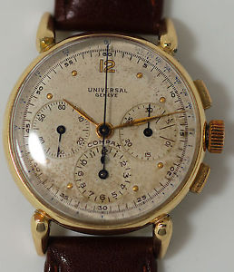 14K Universal Compax - Chrono - Fancy Lugs