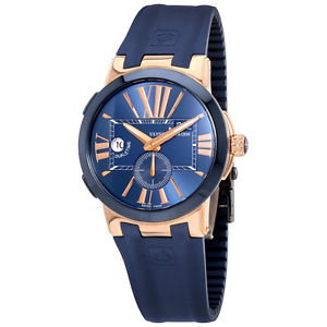 Ulysse Nardin Executive Dual Time Automatic Blue Dial Mens Watch 246-00-3/43