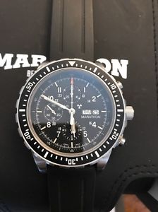 Marathon Csar Automatic Chronograph Watch Valjoux 7750 On Rubber