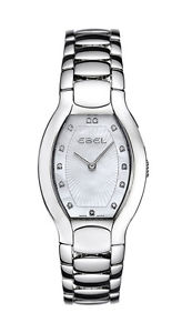 Ebel Beluga Tonneau Mini Steel Womens Watch Mother of Pearl Dial 1215088