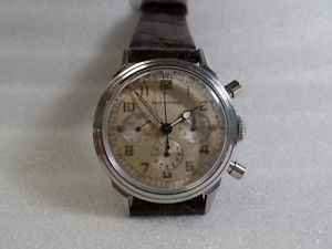 Vintage Movado 3-Register Chronograph Stainless Steel 40's