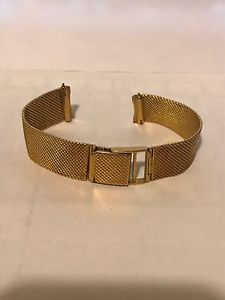 VINTAGE 18k YELLOW GOLD MESH WATCH BAND