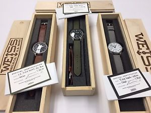 Weiss Watch Company Field Watches (White, Black and Blue)
