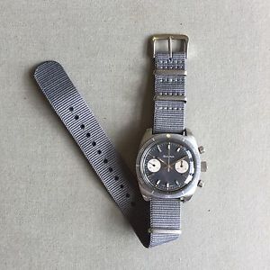 Vintage chronograph watch Bulova Deep Sea valjoux 7733 Ghost Bezel Blue Panda