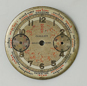Vintage Gallet Flying Officer Dial ONLY