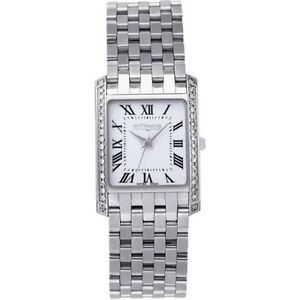 Wittnauer Mens Stainless Steel Watch with Diamond Bezel 10E00