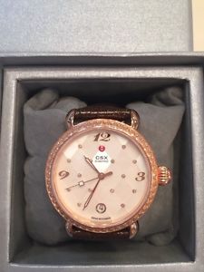 Michele CSX Diamond Quilted Mosaic Diamond Dial Watch Rose Gold MW03R01B4974 MOP