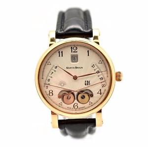Martin Braun Sunrise/Sunset EOS 42 in 18K Rose Gold with Leather Strap