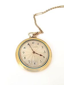 Haas Neveux 18K Ultra Slim Pocket Watch with Enamel Design