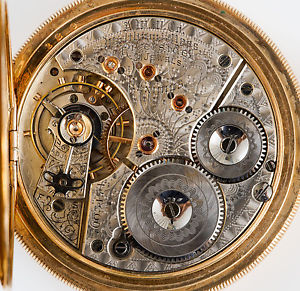 RARE 14K SOLID GOLD WALTHAM RIVERSIDE MAXIMUS MODEL 1888 21J HC POCKET WATCH!