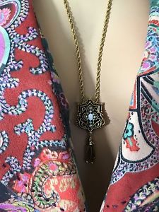 Vintage 14k Gold Watch Slider Pendant Necklace Heritage