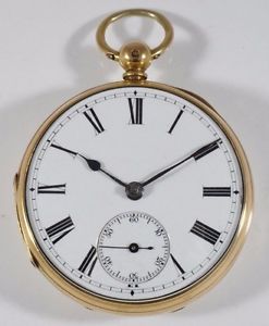 19th Cent Solid 18ct Yellow Gold English Fusee Lever Pocket Watch 91g c.1875