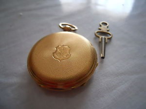 POCKET WATCH 18K 8 RUBY JEWELS MV FRENCH WKEY CA 1850
