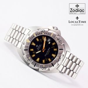Early 1980's ZODIAC 'Super Sea Wolf' Ref. 506.54.43 100ATU Diver ETA Cal. 2824-2