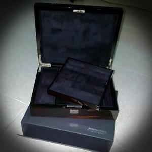 BUBEN & ZORWEG Gentleman jewelry pen watch case / box, Macassar wood, LNIB