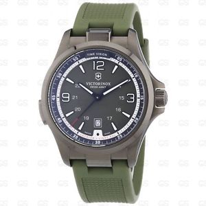 Victorinox Swiss Army Men's Night Vision 241595 Green Rubber Swiss Quartz Watch
