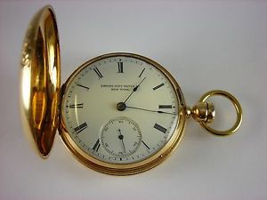 Antique very rare Marion Empire City key wind pocket watch. 14k solid gold case!