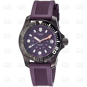 Victorinox Swiss Army Watch, Men's Dive Master 500m Purple Rubber Strap 38mm 241