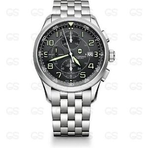 Victorinox Airboss Automatic Chronograph Black Dial Stainless Steel Mens Watch 2