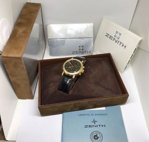 ZENITH El Primero CHRONOGRAPH ORO GOLD 18K **ULTRA RARE VERY GOOD CONDITION***
