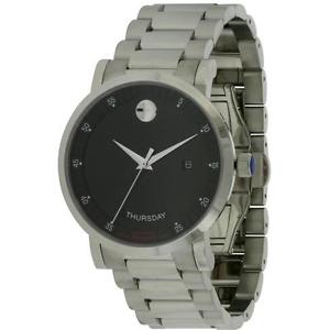 Movado Red Label Men's 42mm Automatic Silver Steel Bracelet & Case Watch 0606844
