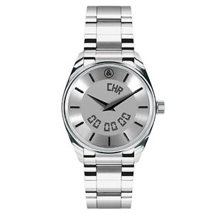 BELL & ROSS FUNCTION INDEX SILVER HOMME DATE SAPHIR VERRE MONTRE FUSSIL