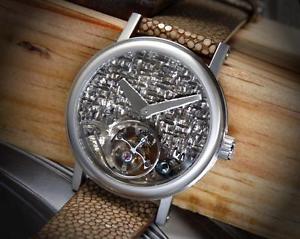 Handcrafted "Matrix Flying Tourbillon" Stainless Steel watch mechanical movement