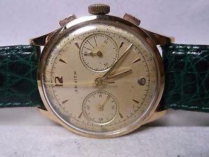 ZENITH CHRONOGRAPHE CAL,156 MANUALE,GOLD 750 18K BIG SIZE MM.38 PATINA DEL TEMPO